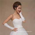 Satin fingerless neue Stil Spitze appliques hochwertige Braut Hochzeit Spitze Handschuhe